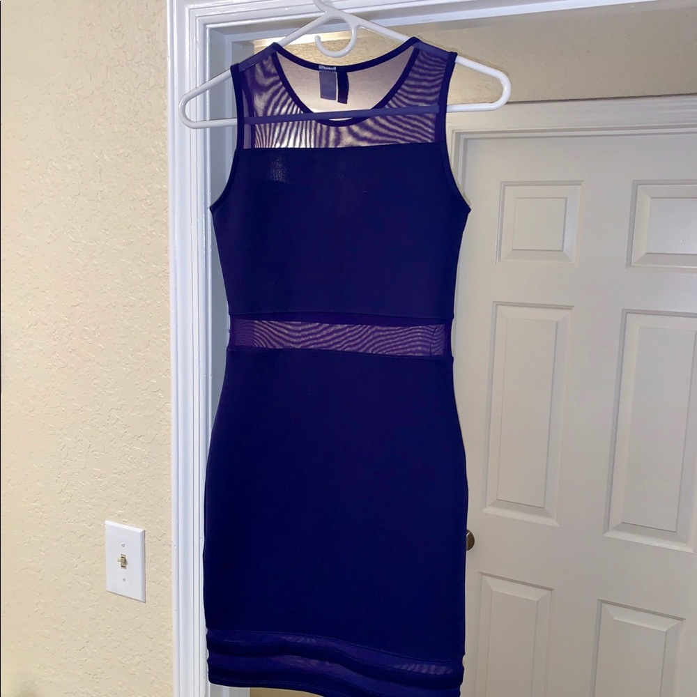 Divided Sheer Cutouts and Body-Con Dress EUC